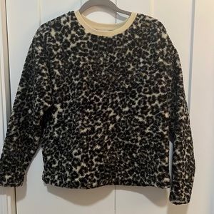 Loft Sherpa Sweater - Cheetah print
